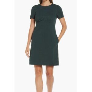 Harper Rose Gathered Yoke Dress Womens Size 8 Handy Pockets Lined Green Was $148